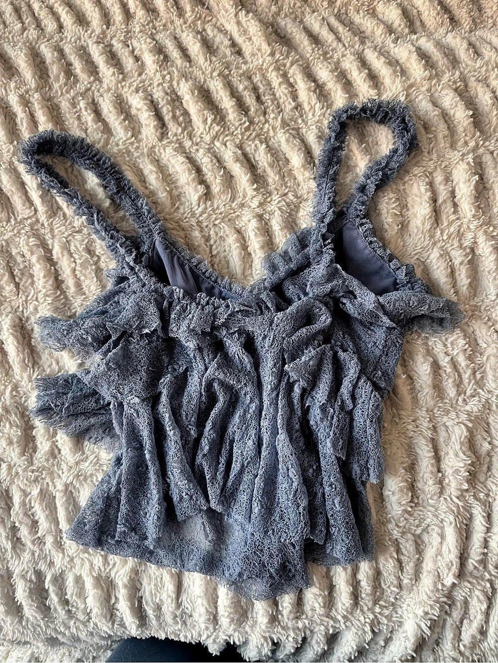 ZARA Lace Camisole in Blue Size Medium